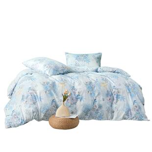 富安娜出品馨而乐单件被套小清新被罩学生宿舍床品全涤