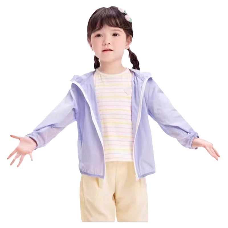 巴拉巴拉女童防晒衣大童轻薄透气儿童外套抗UV皮肤衣夏季新款童装