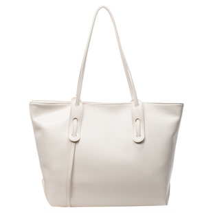 托特包女大学生上课大容量装束书可装电脑奶油黄色女生通勤单肩包