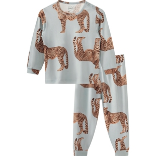 「指定豹富」aqpa婴儿套装分体男女宝宝秋衣秋裤纯棉内睡衣空调服