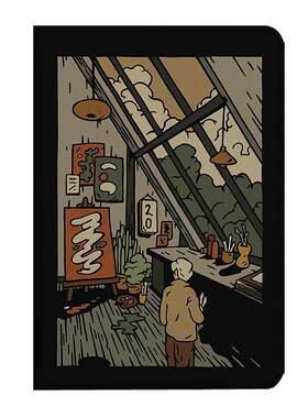插画老人适用华为m6平板保护套8.4荣耀10.8寸m5壳C5畅玩V6笔槽畅享2青春版matepad11pro硅胶10.4书本10.1创意