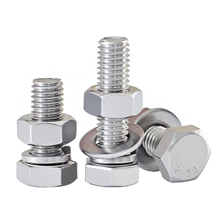 304不锈钢外六角螺丝螺栓螺母套装大全加长螺杆M3M4M5M6M8MM12M24