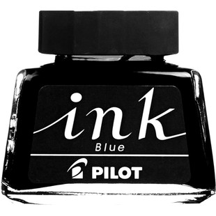 日本Pilot百乐钢笔墨水非碳素笑脸/78g/贵妃/88g钢笔用不易堵笔大瓶350ML红蓝黑色 INK-30