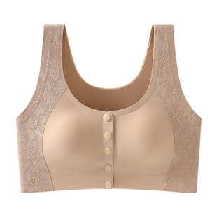 古今前扣妈妈内衣女无痕提拉聚拢收副乳防下垂中老年背心式文胸罩