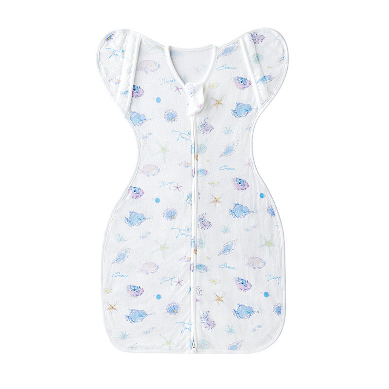 【天猫限定】嫚熙新生婴儿防惊跳睡袋春夏薄款鸡翅投降式小月龄