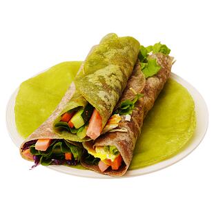 粗粮全麦荞麦卷饼即食0低脂主食杂粮饼皮菠菜手抓春饼早餐SX