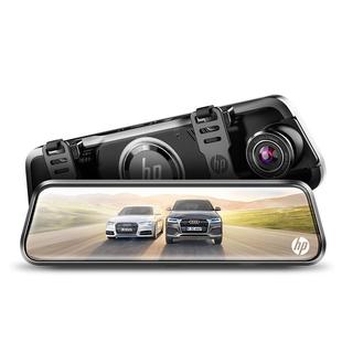 惠普行车记录仪超高清前后双摄全屏流媒体汽车载倒车影像2025新款