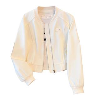 2025开春超火薄款圆领棒球服外套女初春秋季新款休闲百搭短款夹克