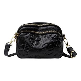 真皮女式斜挎包2026新款女包多层单肩妈妈包中年女士轻便小挎包