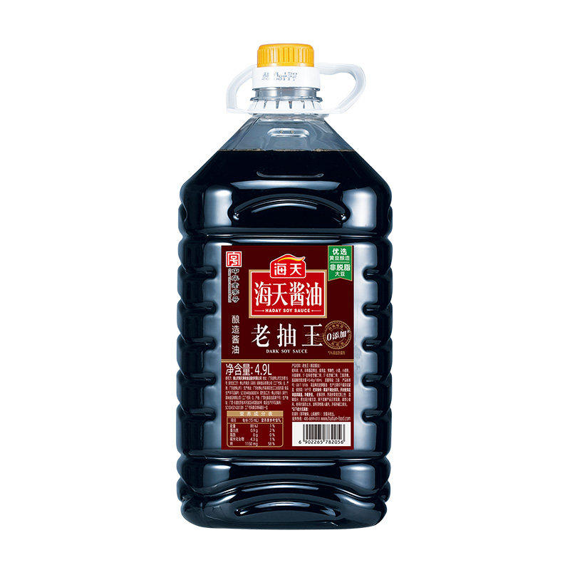 海天老抽王酱油4.9L升大桶装
