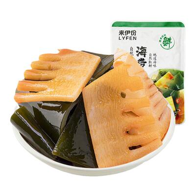 来伊份海带脆笋500g香辣即食小吃竹笋片下饭菜下午茶办公休闲零食
