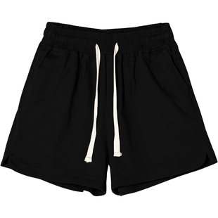 黑色运动短裤女夏宽松2026新款小个子休闲大码三四分裤衩胖mm外穿
