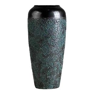 景德镇陶瓷复古花瓶摆件客厅插花中式陶罐高级感家居饰品仿真花艺