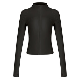 运动外套女秋冬修身立领瑜伽上衣跑步训练速干普拉提健身长袖套装