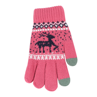 秋冬季女士保暖触屏手套韩版针织毛线加厚羊绒五指可爱学生手套女