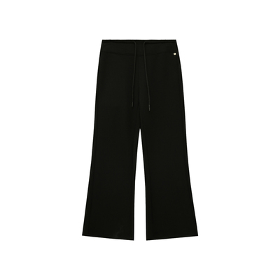 慵懒风早春休闲百搭抽绳微喇裤