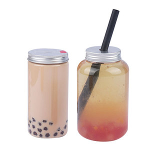 素匠泰茶瓶子一次性奶茶杯透明塑料本宫的茶饮料果汁打包瓶 定制