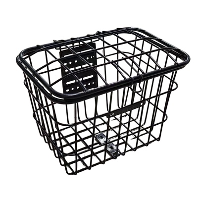 加大电动摩托车金属车筐车篮带盖