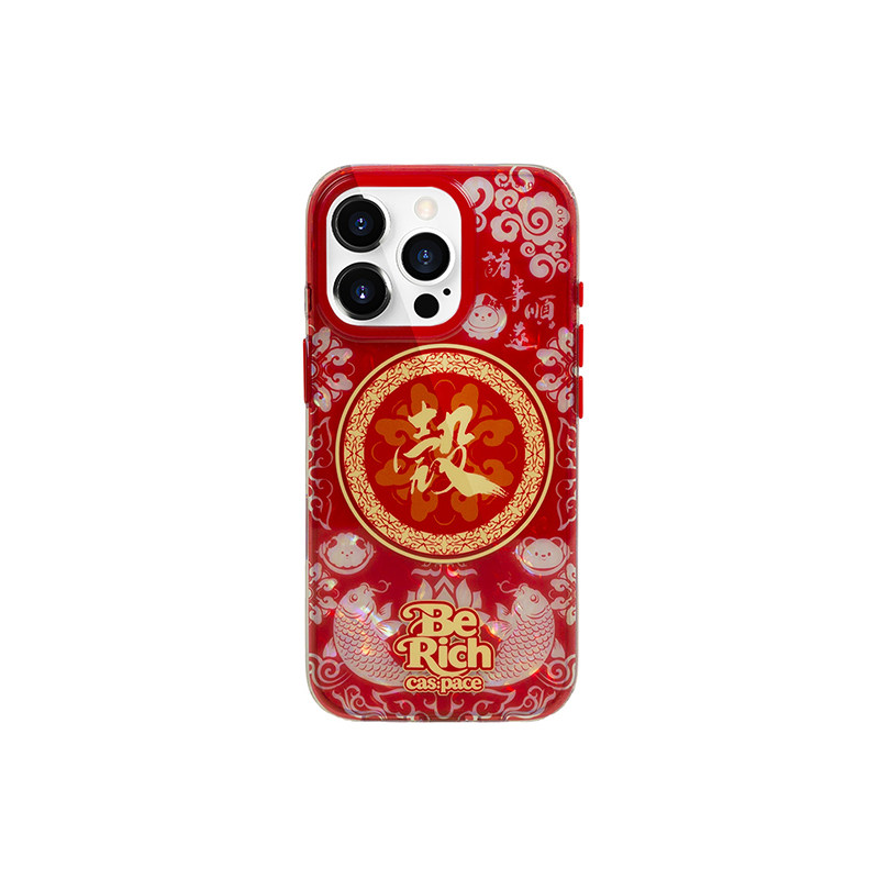 【一月新品】壳空间原创新年窗花磁吸手机壳适用苹果17Pro16promax鎏金iPhone15光面新款防摔小众高级感