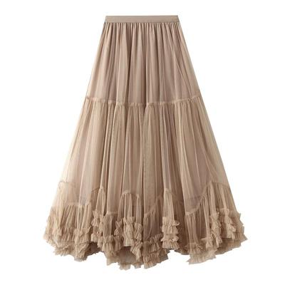 超大摆蓬蓬裙设计感a字大摆