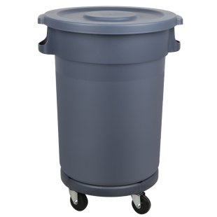 白云清洁大号商用垃圾桶带盖带轮子圆形大容量户外环卫餐饮泔水桶