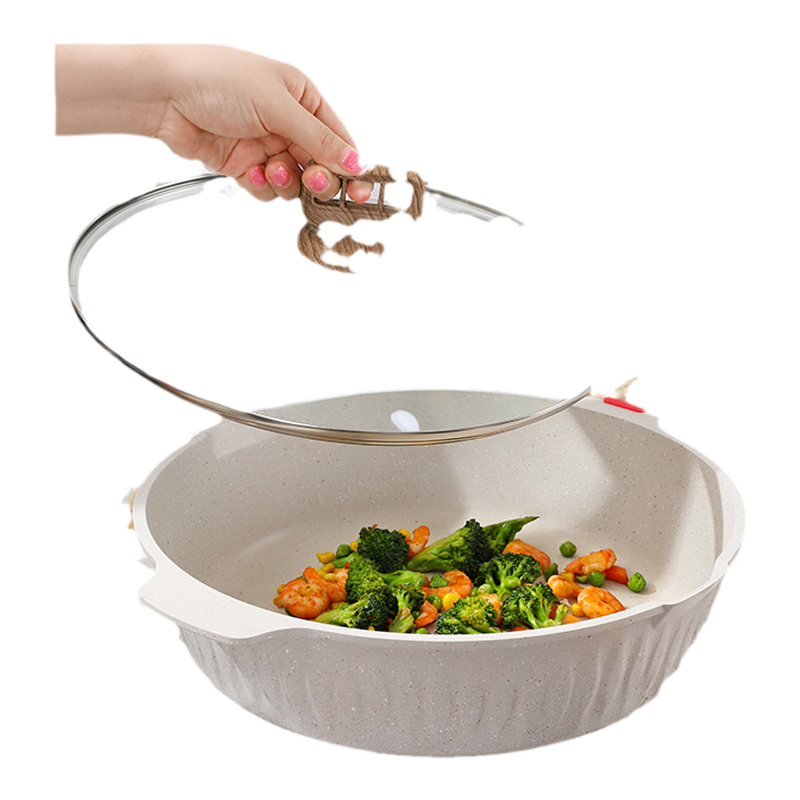 万宝炒锅、煎锅,天然麦饭石材质