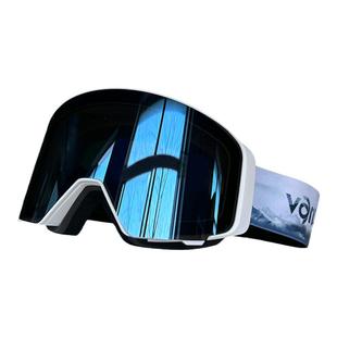 VAMEI磁吸雪镜可翻盖大柱面双层防雾镜片可更换滑雪眼镜