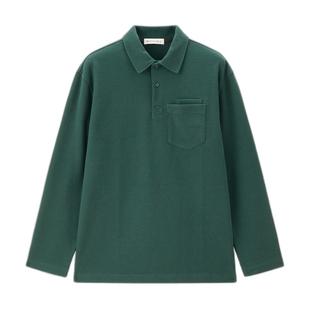 佐丹奴Polo男装华夫格双层口袋针织长袖POLO 18014619