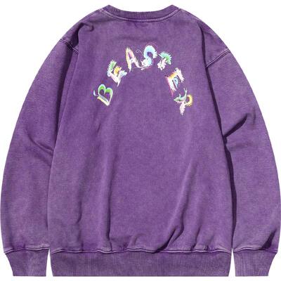 Beaster时尚水洗圆领卫衣