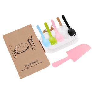 生日蛋糕餐具纸盘套装盘叉一次性餐盘刀叉盘烘焙盘子叉子碟子组合