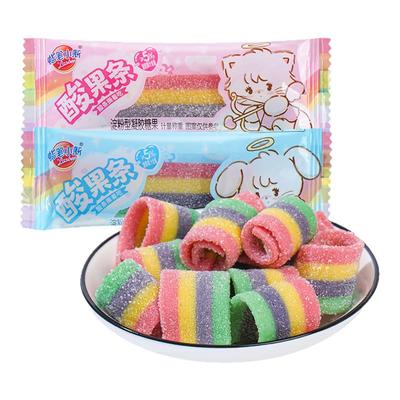 蜡笔小新50条彩虹软糖酸条橡皮糖