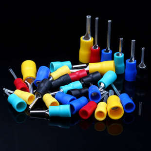 包 冷压插针型接线鼻压线耳1000只 PTV1.25 10针形预绝缘接线端子