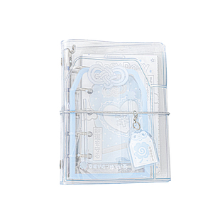 RosyPosy柔设御守m5活页本三折手账本笔记本本子高颜值痛本日记本迷你口袋本记录本ins风手帐小本子透明外壳