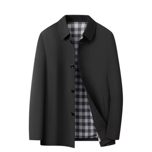 行政公务外套男士常规翻领扣子经典百搭男装2025新款高端休闲夹克