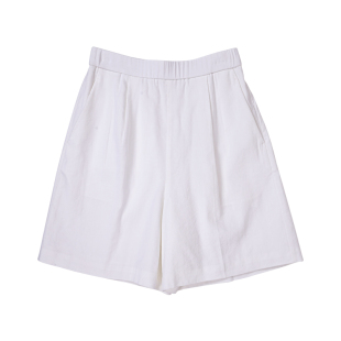 HONRN/红人夏季白色休闲裤女宽松透气直筒自然腰通勤裤HI22OK228