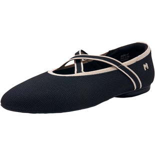 快乐玛丽浅口单鞋女2026春季新款通勤一脚蹬平底不累脚飞织王妃鞋