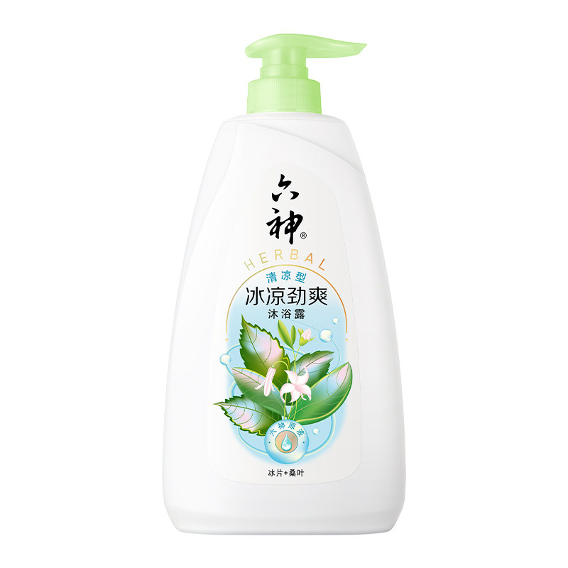 六神沐浴露冰凉劲爽薄荷凉感清爽留香洗澡男女通用650g【超值装】