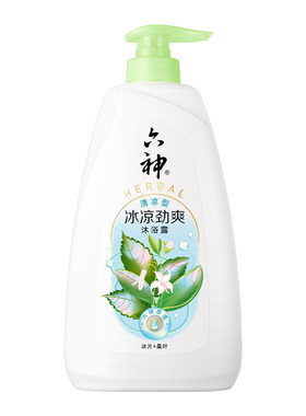 六神沐浴露冰凉劲爽薄荷凉感清爽留香洗澡男女通用650g【超值装】
