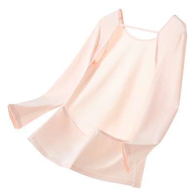 三伏天纯棉晒背神器长袖凉感上衣