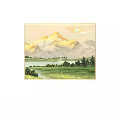 聚宝盆山水电表箱装饰画免打孔遮挡配电箱电闸网络箱挂画2026新款