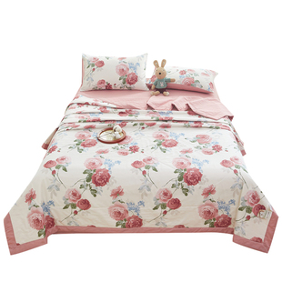 全棉夏凉被空调被子纯棉夏被四件套学生宿舍单双人夏季薄款可机洗