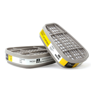 正品3M 6002CN防酸性气体滤毒盒6200防毒面具活性炭滤芯氯化氢