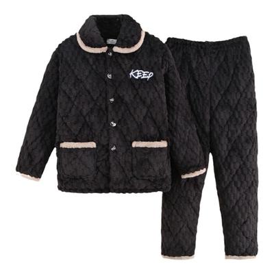 秋冬季夹棉睡衣青少年保暖