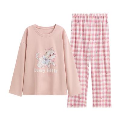 芬腾春秋季睡衣女2024新款纯棉长袖卡通休闲学生女孩子家居服套装