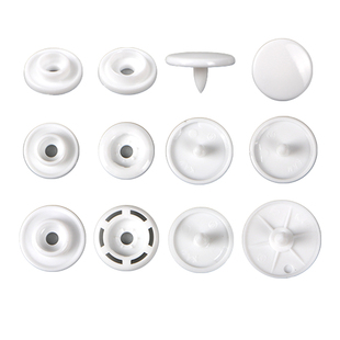 T5T8华联塑料树脂四合扣衣服纽扣隐形暗扣窗帘纽扣子母扣免缝圆形