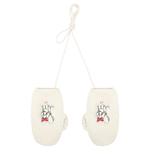 BEBEDEPINO贝贝品诺毛绒连指手套男童女童亲肤舒适甜美百搭秋冬款