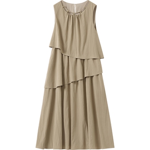 播度假风海边气质无袖连衣裙女秋季法式漂亮长裙DDS3LD5000