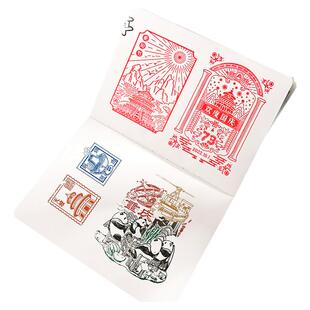 天色国风笔记本子高颜值空白本博物馆印章打卡旅行盖章收集手帐本集章册插画本美术复古手账加厚款日记本成人