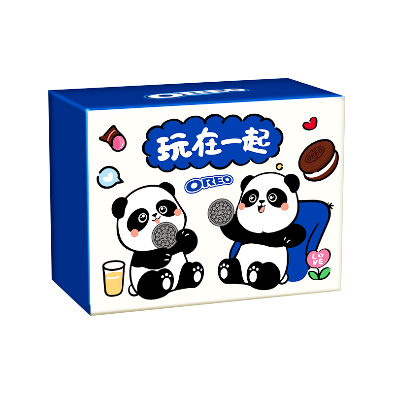 【香菇來了】奧利奧風(fēng)味薄脆禮盒夾心餅干法式青檸組合675g