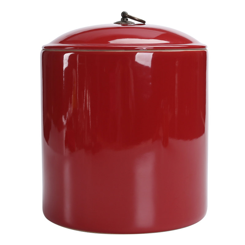 七饼装茶叶罐普洱茶饼罐陶瓷普洱茶盒大号七子饼收纳茶桶缸醒茶罐